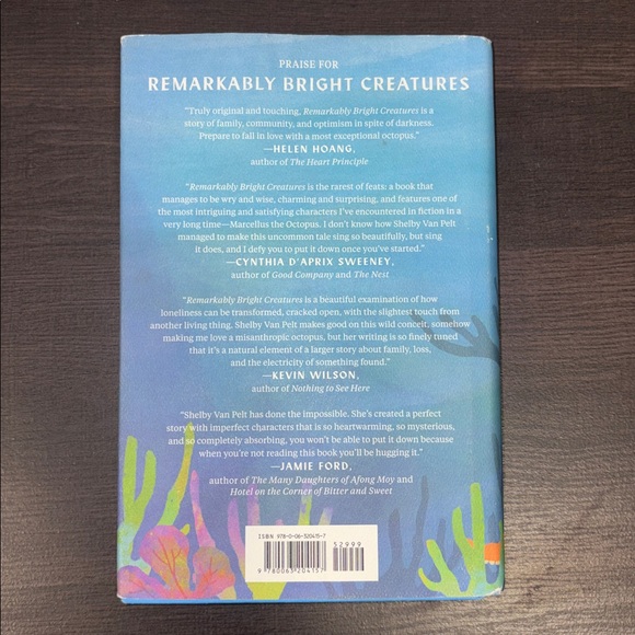 Remarkable Bright Creatures by Shelby Van Pelt. hardcover book. LNC - Picture 2 of 3